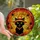 Halloween Lovers' Tiffany Stained Glass Black Cat Orange Witch Hat Pumpkins Web Mosaic Stained Glass Suncatcher - 1