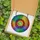 Art Lovers' Radiant Stained Glass Rainbow Spiral Mosaic Pattern Jewel Tones Stained Glass Suncatcher - 5