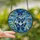 Nature Lovers' Tiffany Style Stained Glass Royal Blue Sky Grey Butterfly Vine Mosaic Stained Glass Suncatcher - plBWBSvm0K