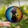 Cat Lovers' Vibrant Stained Glass Mystical Black Cat Purple Witch Hat Jack-o'-Lantern Charm Jewel Tone Mosaic Art Stained Glass Suncatcher - 2
