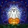 Halloween Art Lovers' Glowing Jewel-Toned Stained Glass Friendly Ghost & Jack-o'-Lantern Mosaic Stained Glass Suncatcher - 7