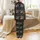 Festive Couples' Ugly Sweater Knit Christmas Pattern: Winking Santa, Surprised Mrs. Claus, Red Hearts, Green Trees, "Naughty or Nice?" Satin Pajamas Set Satin Pajamas Set - 3
