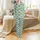 Kids' Aqua Blue Cartoon Construction Site Yellow Trucks & Orange Cones Pattern Satin Pajamas Set Satin Pajamas Set - 2