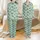 Kids' Aqua Blue Cartoon Construction Site Yellow Trucks & Orange Cones Pattern Satin Pajamas Set Satin Pajamas Set - 1