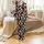 Family Matching Black Sugar Skull Santa Hat & Floral Candy Cane Loungewear Set Satin Pajamas Set - 2