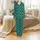 Family Emerald Green Satin Sleep Set: Personalized '2025' Monogram White Line Art Loungewear Satin Pajamas Set - 2