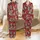 Hippo Lover Family: Funny Crimson Red Christmas Hippo Santa Hat Pattern Pajamas Set Satin Pajamas Set - 1