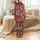 Hippo Lover Family: Funny Crimson Red Christmas Hippo Santa Hat Pattern Pajamas Set Satin Pajamas Set - 3