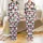 Christmas Pajama Sets: Santa & Black White Plaid Cotton Flannel Satin Pajamas Set - 1