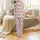 Women's Personalized Ballet Satin Pajama Set: Elegant Dancer & Pointe Shoe Pattern Satin Pajamas Set - 2
