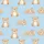 Cozy Teddy Bear Pajamas: Sleepy Cartoon Crochet Style Print - Baby Blue Loungewear Set Satin Pajamas Set - 4