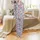 Bridesmaid Personalized Pajamas: Watercolor Floral Jersey Cotton Short Set - Periwinkle & Rose Satin Pajamas Set - 2