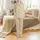 Bridesmaid Champagne Satin Loungewear: Fluid Botanical Abstract Print - Personalized Sleep Set Satin Pajamas Set - 2