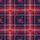 Personalized Couple's Deep Red Navy Plaid Heart Crown Flannel Sleep Set Satin Pajamas Set - 4