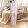 Women's Vintage Rose Chintz Organic Cotton Wide Leg Pajama Bottoms Satin Pajamas Set - 3