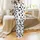 Matching Couples Cotton Pajama Set: Whimsical Black Cats & Yarn Print on White Satin Pajamas Set - 3