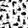 Matching Couples Cotton Pajama Set: Whimsical Black Cats & Yarn Print on White Satin Pajamas Set - 4