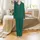Luxury Bride & Bridesmaid Satin Pajamas: Emerald Botanical Leaf & Script Button Down Satin Pajamas Set - 2