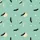 Women's Cute Bat Moon Pajamas Set: Mint Green Night Sky Graphic Print - Relaxed Polyester Spandex Loungewear Satin Pajamas Set - 4