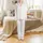 Dental Family Christmas Matching Sleep Set: Whimsical Molar, Santa Hat & Tooth Ornament Pattern - Soft Stretch Loungewear Satin Pajamas Set - 2
