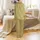 Bridesmaid & Bride Light Yellow Satin Cami Shorts Set: Elegant Filigree Geometric Pattern Satin Pajamas Set - 3