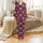 Personalized Family Christmas Pajamas: Holly Berry Snowflake Design - Burgundy Polyester Sleep Set Satin Pajamas Set - 2