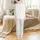 Bridal Party Custom Mrs. Script & Rose Champagne Gold Design with White Piping Luxurious Satin Pajamas Set Satin Pajamas Set - 3