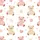 Bear in Pajamas: Stylized Crocheted Bear, Heart & Yarn Pattern - Soft Pink Pajamas Satin Pajamas Set - 4