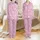 Handcrafted Cotton Pajamas: Traditional Indian Block Print Fuchsia Botanical Vine Sleepwear Satin Pajamas Set - 1