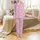 Handcrafted Cotton Pajamas: Traditional Indian Block Print Fuchsia Botanical Vine Sleepwear Satin Pajamas Set - seu-vs_edh