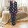 Women's & Kids' Navy Christmas Pink Train Bear 'Choo Choo' Satin Sleep Set Satin Pajamas Set - 2