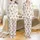 Women's Fawn French Bulldog Print: Yellow Cream Frenchie Dog Pattern Polycotton Shorts Sleep Set Satin Pajamas Set - 1