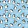Youth Light Blue Cartoon Penguin Footed Pajamas Pattern | 2T-14 Sizes, Hood, Removable Footies, A0, Projector File Satin Pajamas Set - 4