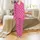 Personalized Pet & Owner: Hot Pink Satin Monogram Initial Pajama Set Satin Pajamas Set - 2