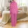 Personalized Pet & Owner: Hot Pink Satin Monogram Initial Pajama Set Satin Pajamas Set - 3
