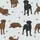 Unisex Chocolate Lab: Realistic Retriever & Paw Print Cotton Blend Soft Lounge Bottoms Satin Pajamas Set - 4