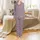 Greyhound Sighthound DIY 4-Leg Onesie: Hot Pink Grey Curvilinear Organic S/M/L Satin Pajamas Set - 2