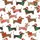 Family Dachshund Christmas Pajamas: Whimsical Dog Pattern with Santa Hats & Scarves Satin Pajamas Set - 4