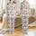 Adult Custom Christmas Snowman Coloring Activity Pajamas: Festive All-Over Pattern Relaxed Fit Bottoms Satin Pajamas Set - 1