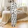 Dachshund Lover's Playful Black & Tan Wiener Dog Cartoon Pattern Cozy Pajamas Set Satin Pajamas Set - 3