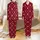 Personalized Family & Couples: Ornate Monogram & Winter Berry Crimson Christmas Loungewear Set Satin Pajamas Set - 1