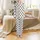 Bernese Mountain Dog Lover's Cute Berner Faces & Paw Prints White Pattern Cozy Loungewear Satin Pajamas Set - 2