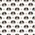 Bernese Mountain Dog Lover's Cute Berner Faces & Paw Prints White Pattern Cozy Loungewear Satin Pajamas Set - 4