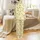 Women's Christmas Queen Bee Pajamas: Playful Honeycomb Daisy Print Silky Sleep Set Satin Pajamas Set - 3