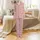 Personalized Bridal Party Dusty Rose Cherry Blossom Feather Monogram Satin Pajamas Satin Pajamas Set - 2