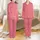 Women's Handmade Indian Cotton Nightwear Set: Vibrant Hot Pink Orange Geometric Stripe Satin Pajamas Set - 1