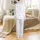Personalized Wedding Party & Family Rayon Pajamas: Elegant Blue Script Floral Monogram Sleep Set Satin Pajamas Set - 3