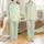 Sighthound & Long Dog: Chartreuse White Diamond Grid Pattern - Soft Stretch Loungewear Satin Pajamas Set - 1