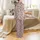 XL Dog Jumpsuit Pajamas: Comfy Olive Green Hot Pink Stripe Paw Print - 23 inch Chest Satin Pajamas Set - 3