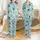 Baby Boys Girls Whimsical Turquoise Forest Fox Deer Moon Star Knit Lap Tee & Pants Sleepwear Pattern Set Satin Pajamas Set - 1